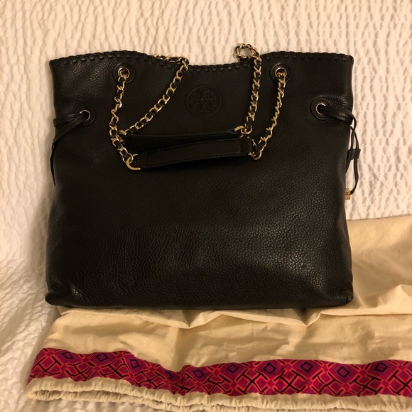 Tory Burch Marion Tote in Pebbled Leather - Picture 6 of 8